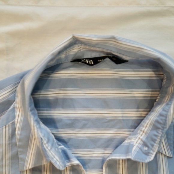 Zara Top Set | Striped Business Casual Shirts Light blue basic - Picture 9 of 11